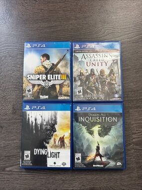 Sony PS4 Game Case Bundle in Blue - Assorted Titles
